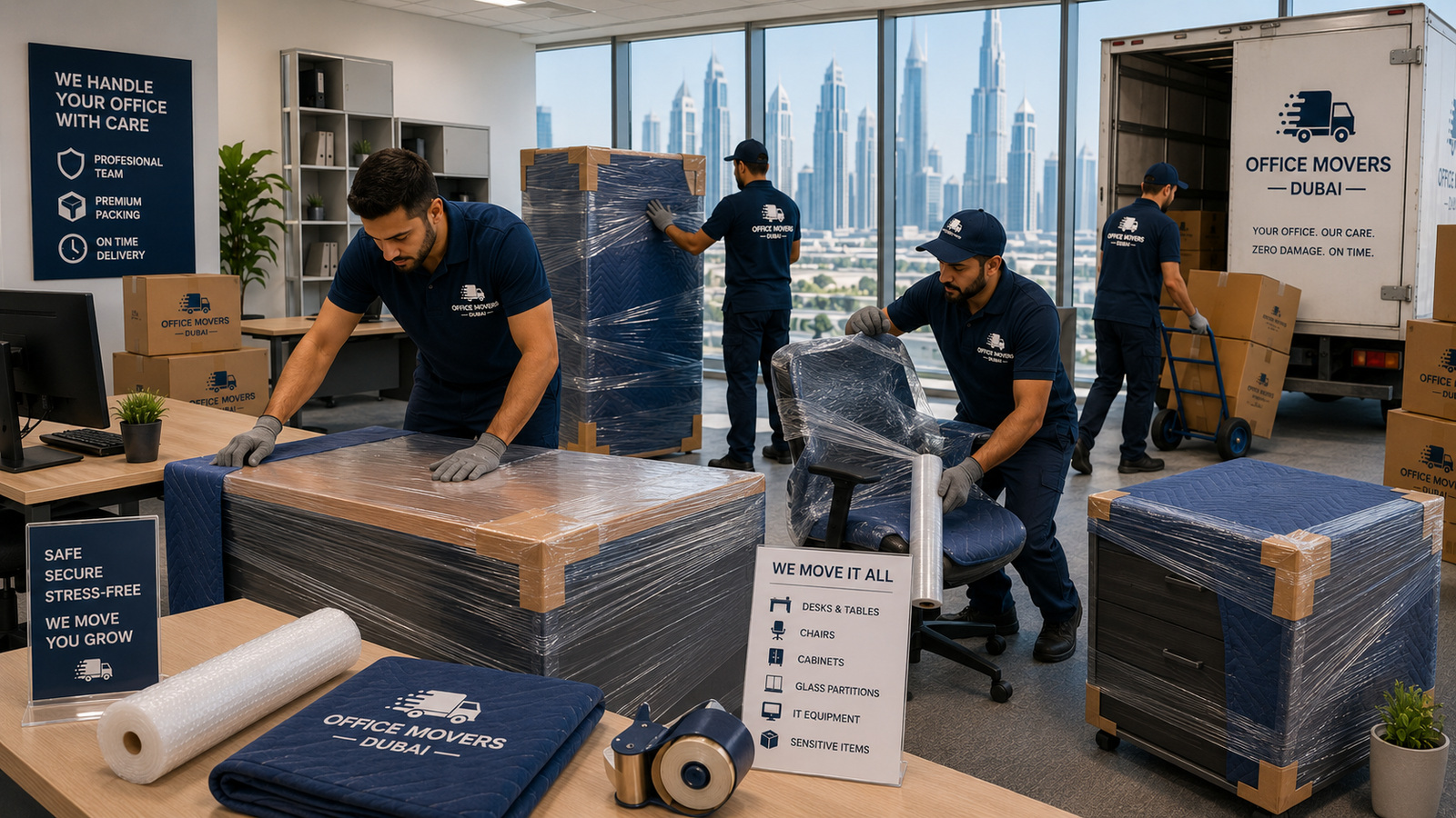How to Move Office Furniture Safely in Dubai
