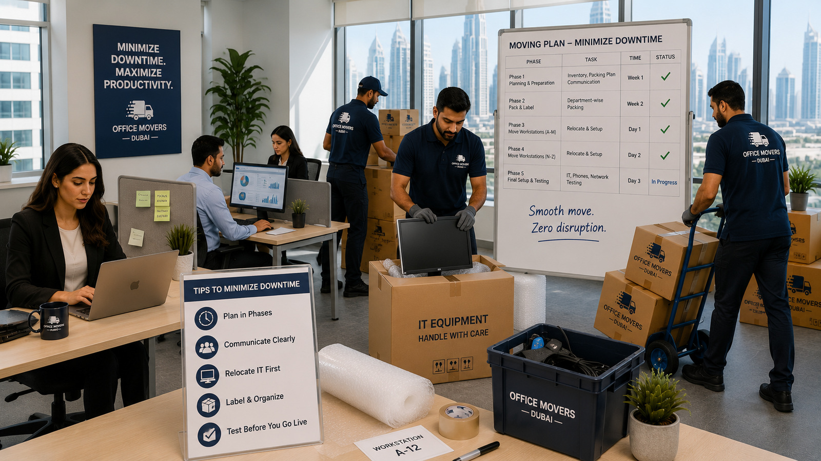 Office Moving Tips to Minimise Downtime in Dubai