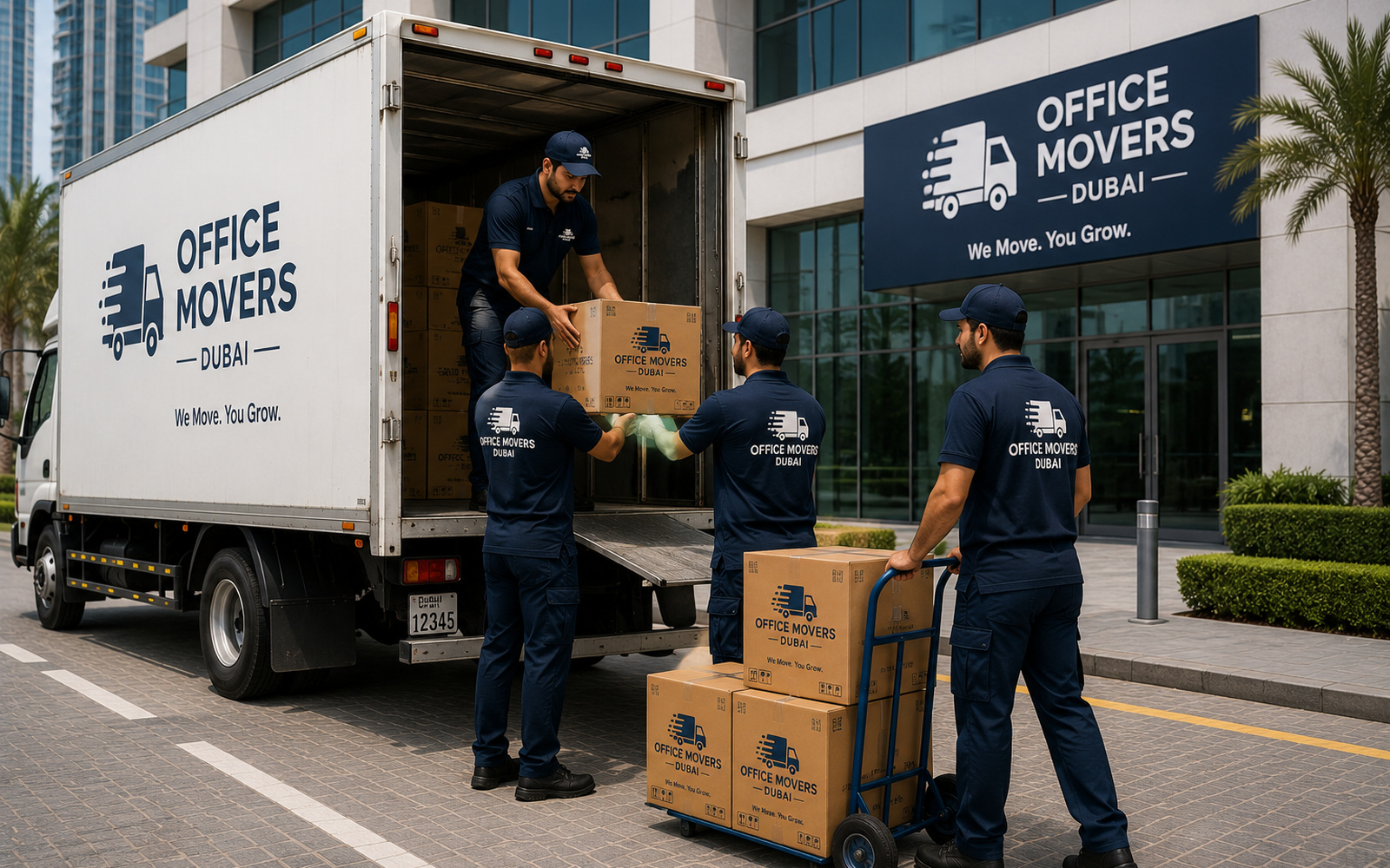 Office moving team working on a professional office relocation in Dubai โ photo 3
