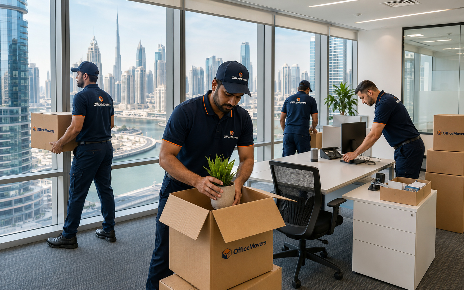 Office moving team working on a professional office relocation in Dubai โ photo 4