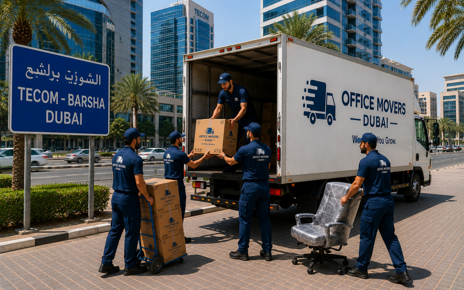 Office moving team working on a professional office relocation in Dubai โ photo 11