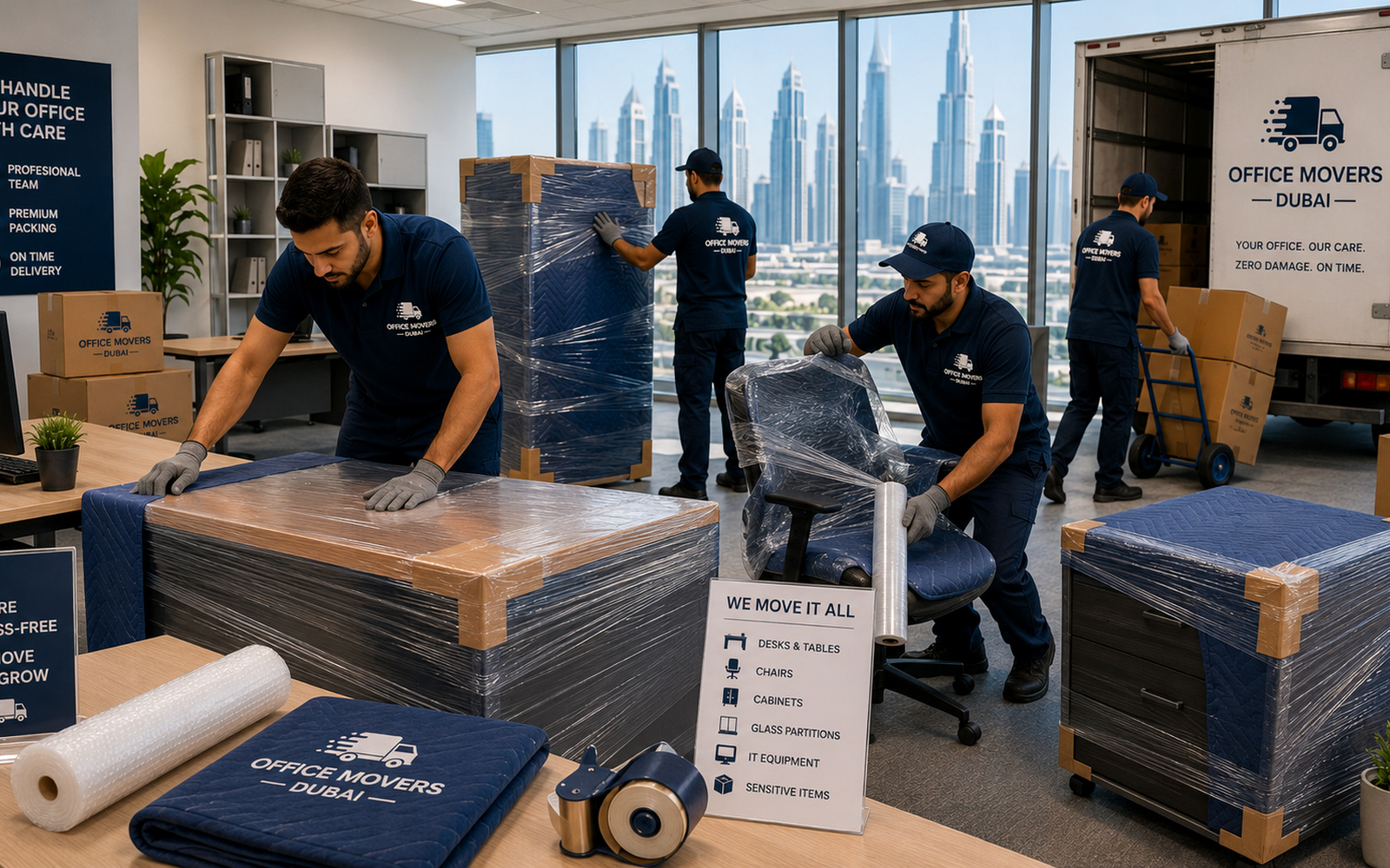 Office moving team working on a professional office relocation in Dubai โ photo 12